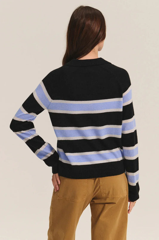 Velvet Tops Velvet - Everlake sweater polo in multi blue