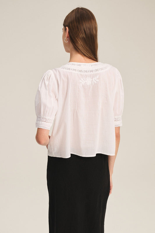 Velvet Tops Velvet - Mavis Top in white