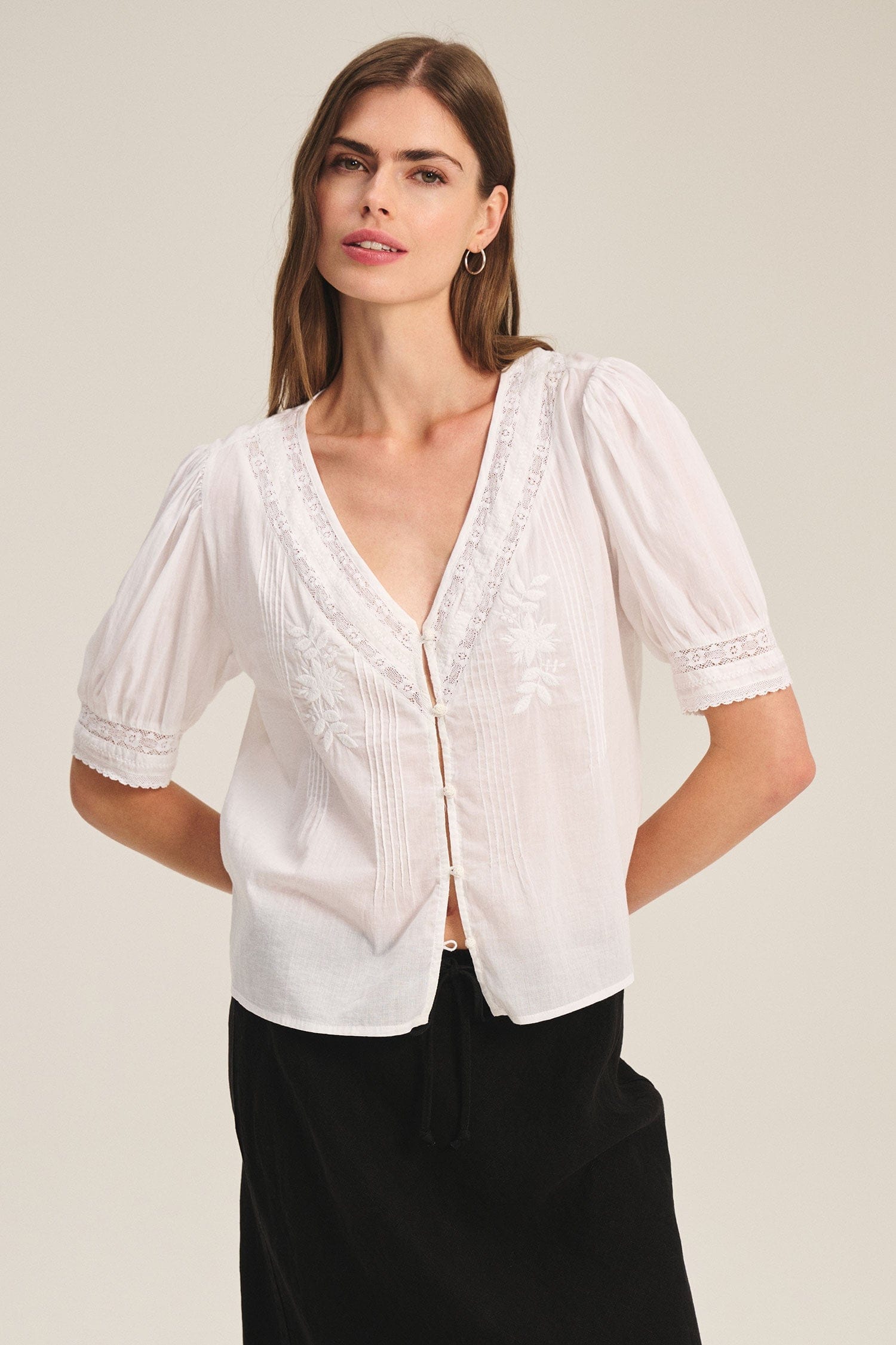 Velvet Tops Velvet - Mavis Top in white