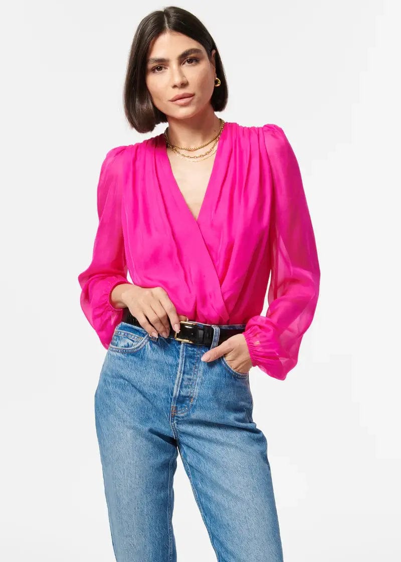 CAMI NYC Bodysuit CAMI NYC  - Isa Bodysuit in Neon Pink