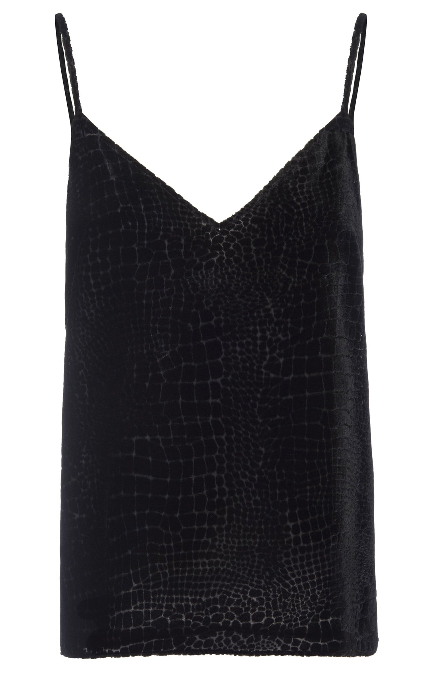 Frame Croc Cami in Black A fabulous cami for any occasion this Holiday season.      Designer Style #LWSH1408-NOIR