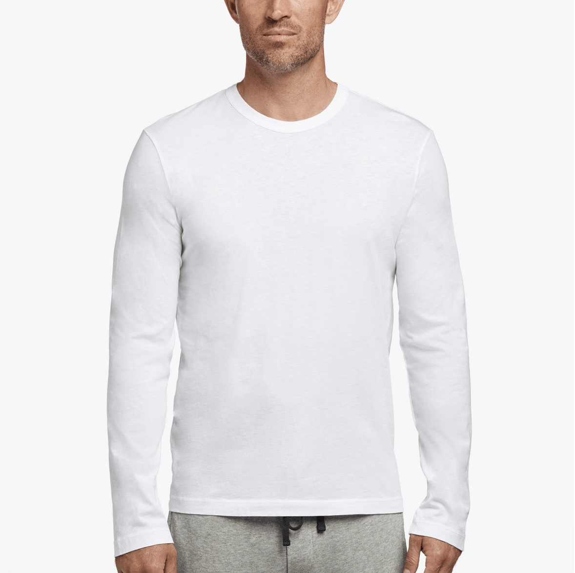 James Perse tee James Perse Men's Long Sleeve Crew in White