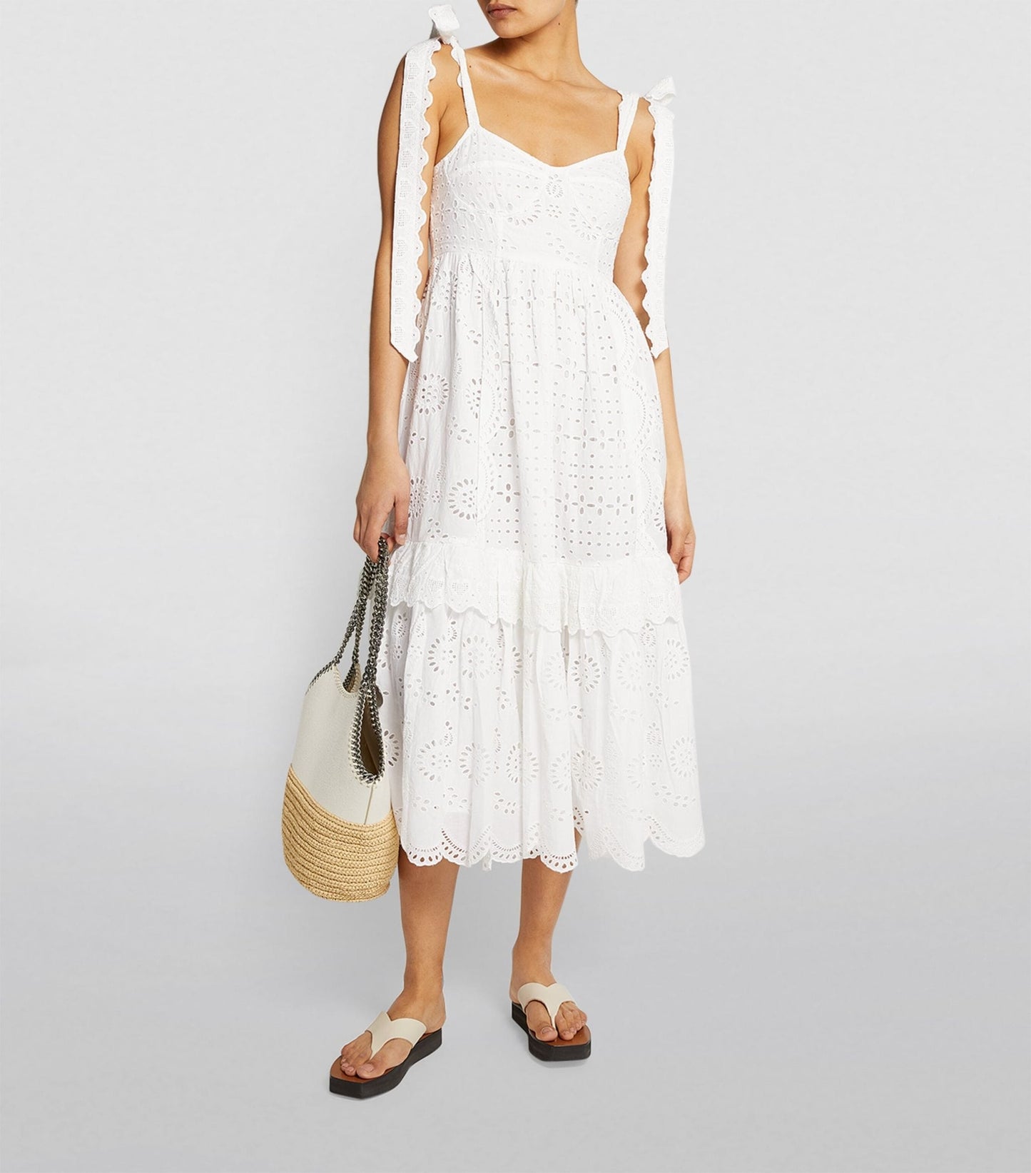 Love Shack Fancy Antonella dress in Antique White | Basicality 