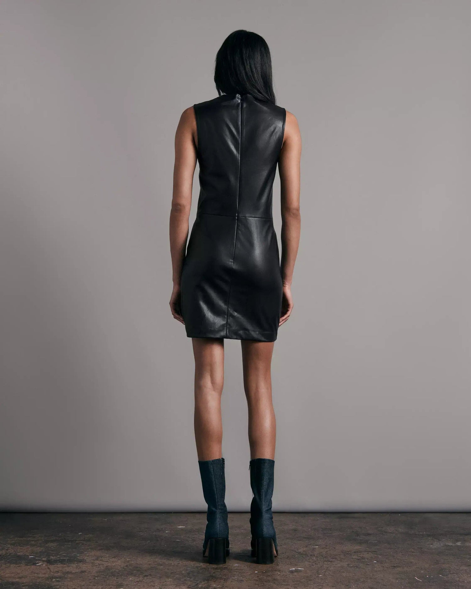 Rag & Bone Dresses Rag & Bone Desta Faux Leather Shift dress in Black