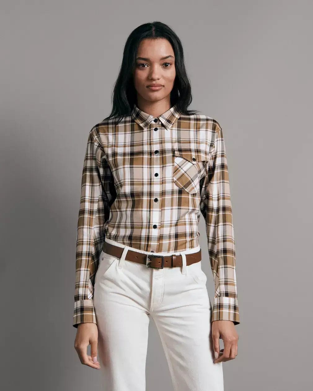 Rag & Bone Tops Rag & Bone Jonah Plaid Shirt in Brown Plaid