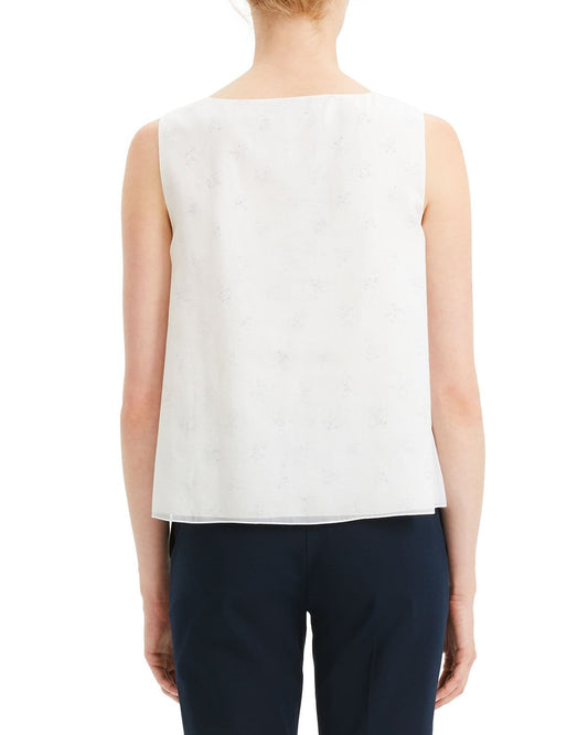 Theory A-Line Sleeveless Top in White