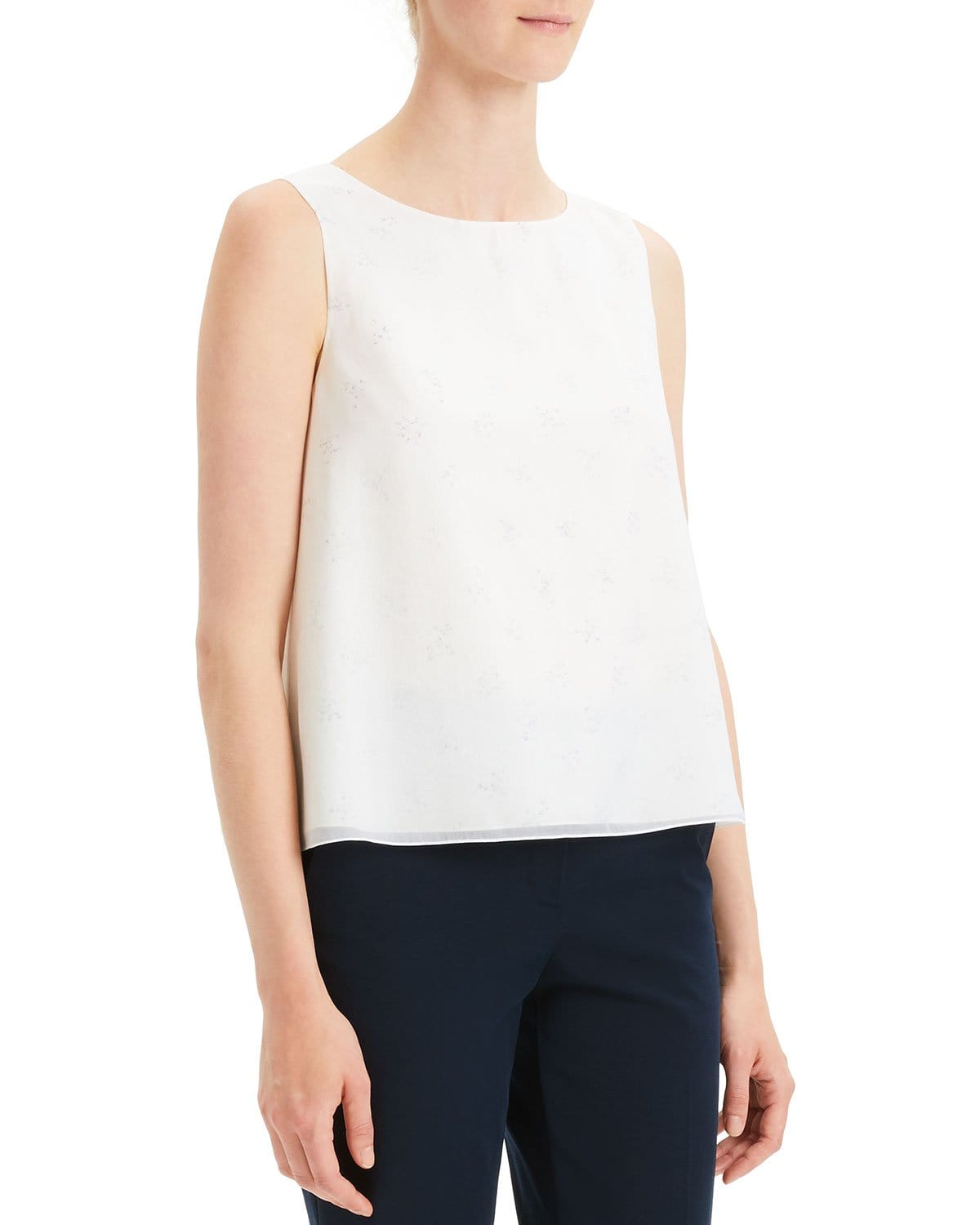 Theory A-Line Sleeveless Top in White