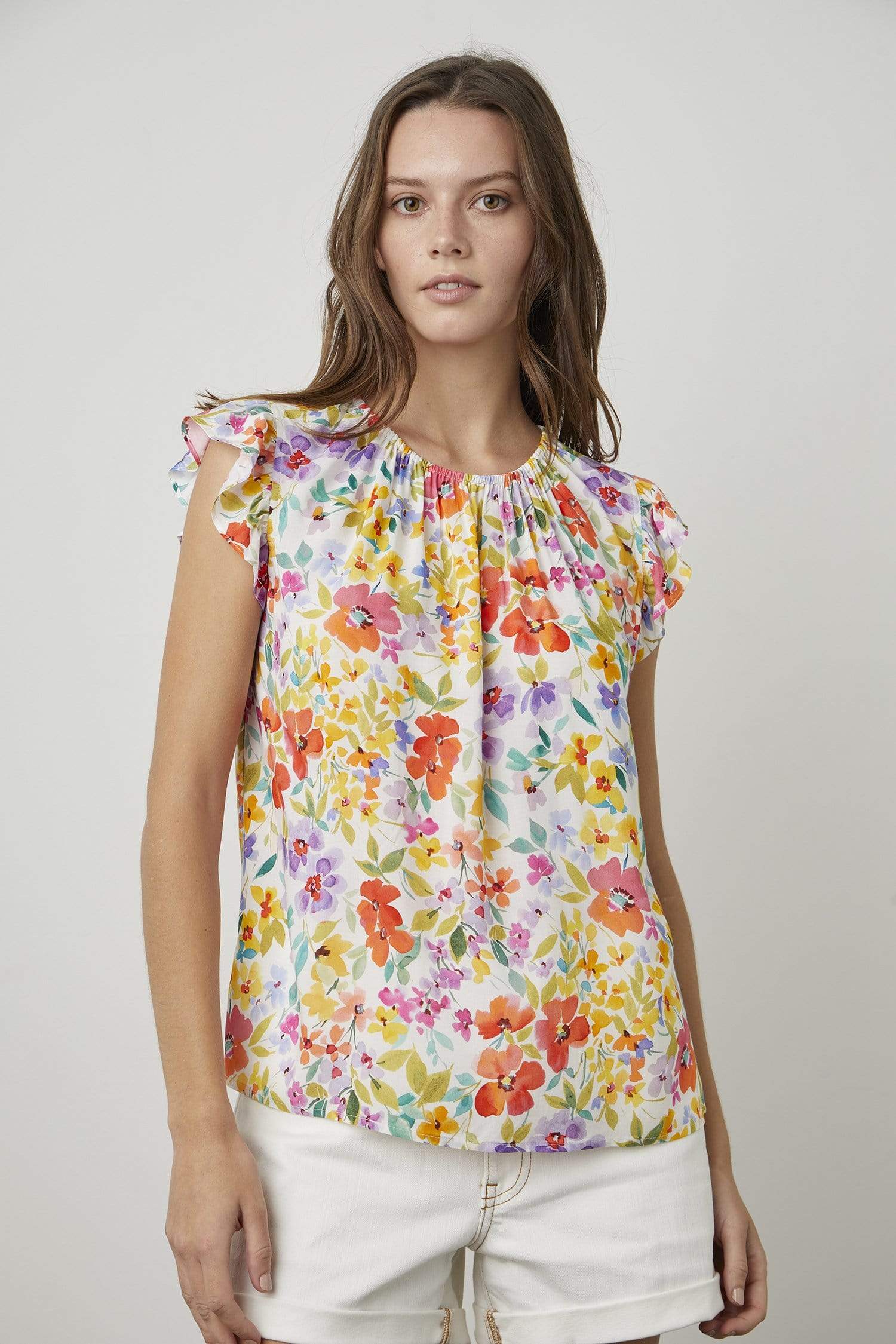 Velvet Blouses XS Velvet Elliott top in Ivory Floral