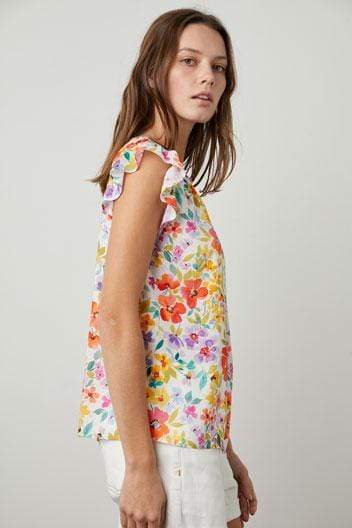 Velvet Blouses XS Velvet Elliott top in Ivory Floral
