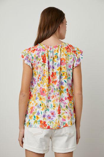 Velvet Blouses XS Velvet Elliott top in Ivory Floral