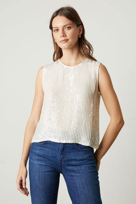 Velvet Sweater Velvet Maison Tank Top in Cream